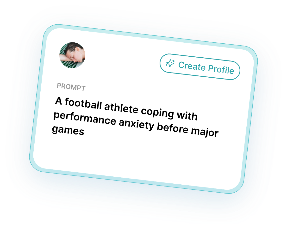 Football athlete profile