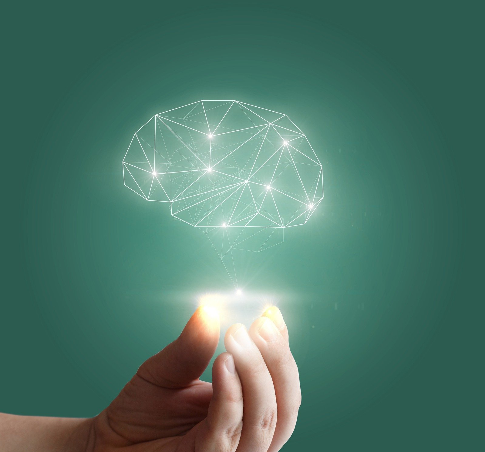 Neural network brain illustration